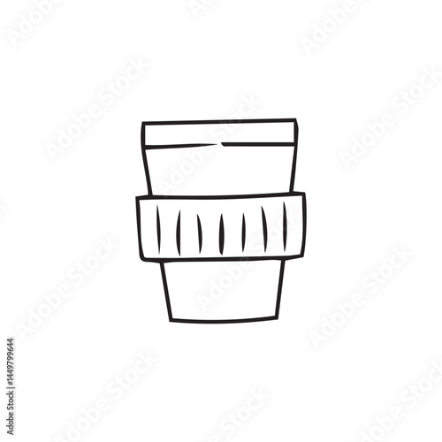 hand drawing coffee doodles element stock. Coffee stickers and barista characters.Coffee makers, kettles, brewing, arabica coffee, glass,espresso,cappuccino, beans.Graphic doodle minimalist retro icon
