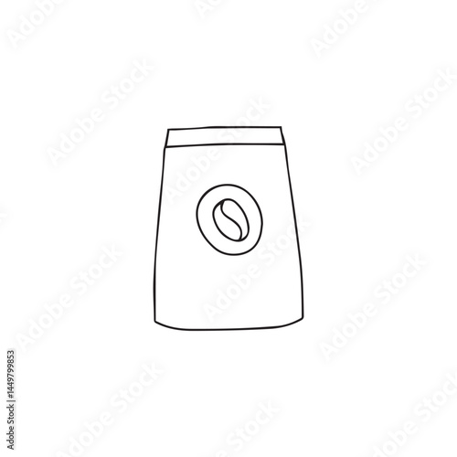 hand drawing coffee doodles element stock. Coffee stickers and barista characters.Coffee makers, kettles, brewing, arabica coffee, glass,espresso,cappuccino, beans.Graphic doodle minimalist retro icon