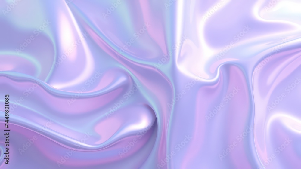 Obraz premium Abstract Iridescent Fabric Drapery with Soft Pastel Hues