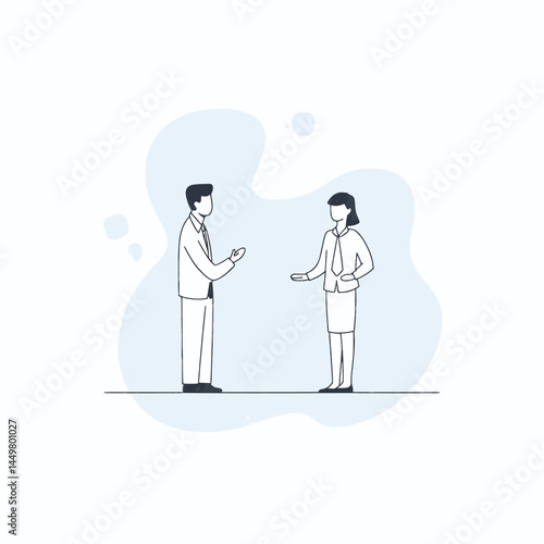 businessman are communicating and interacting with each other design flat