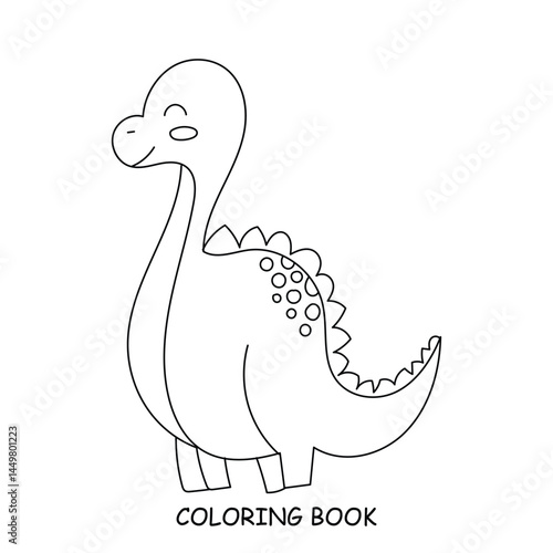 Black outline popular dinosaurus collection. education presschool, coloring book, kids
