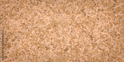 Cork board texture - dense grainy background filled with beige and brown colored natural cork material. Detailed wood surface covered in small flecks for wall corkboard or bulletin board design.