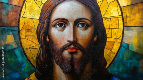 Stained Glass Depiction Of Jesus Christ