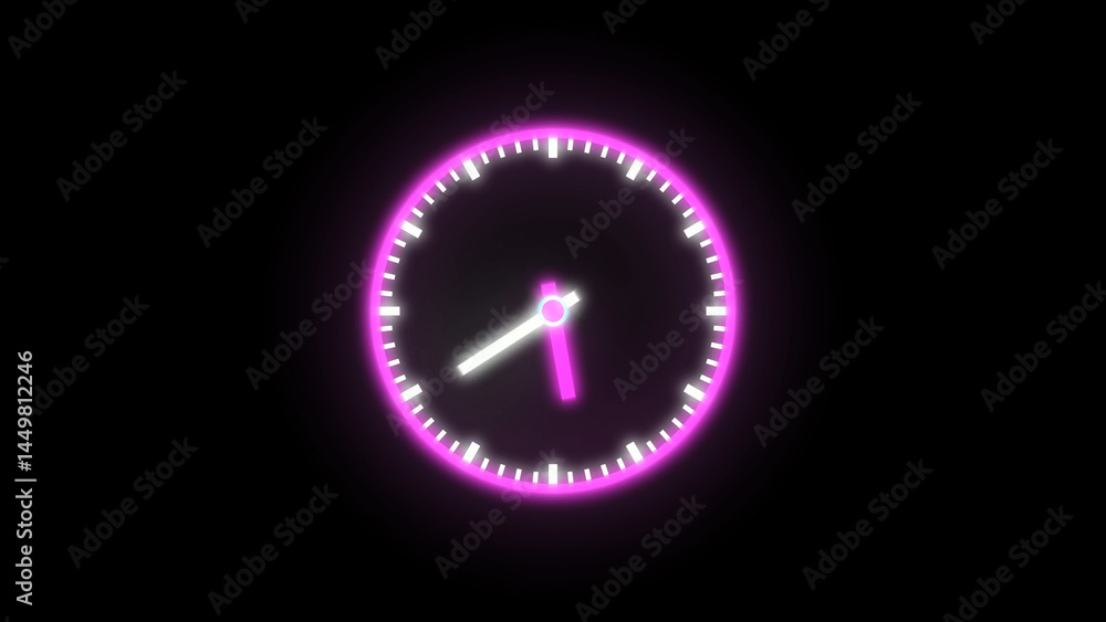 Analog clock illustration black background. Analog clock illustration black background.