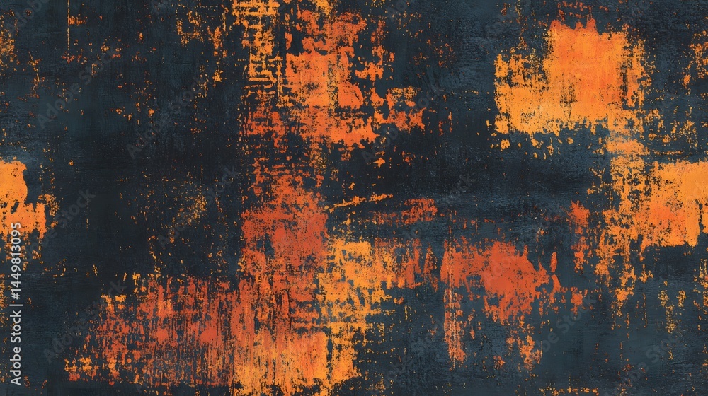 Abstract painting texture with dark and orange hues. Abstract painting texture with dark and orange hues.