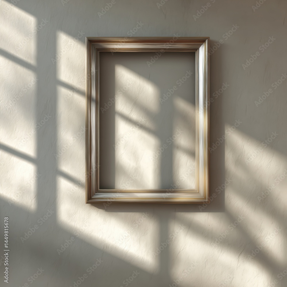 Elegant Picture Frame Artfully Displayed on a Wall Surrounded by Soft Lighting Creating a Warm and Inviting Atmosphere in a Cozy Living Space
