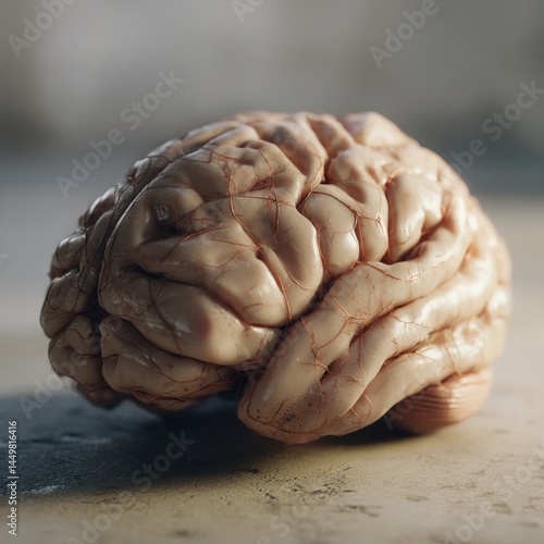 Intricate Close Up of a Human Brain Showcasing Neural Connections and Complex Structures in a Study of Human Anatomy and Cognitive Functionality
