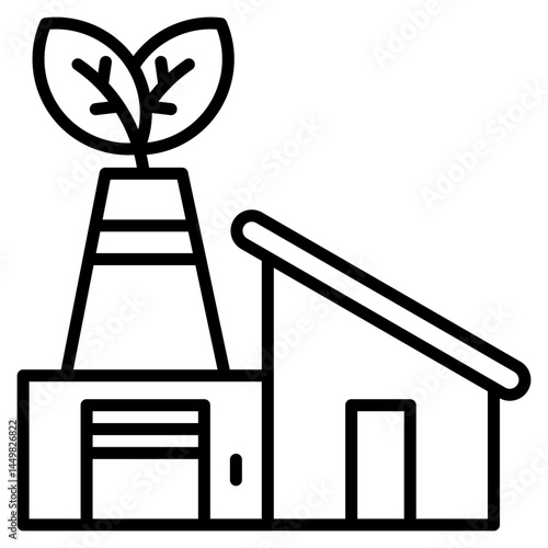 Factory line icon