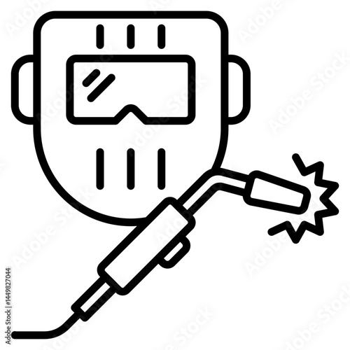 Welder line icon