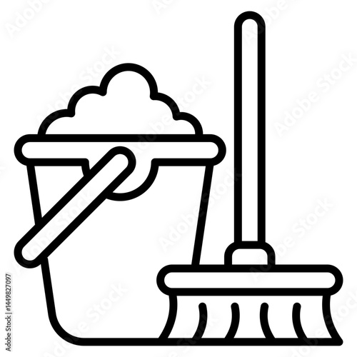Cleaning line icon
