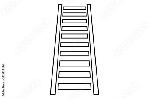 railroad and  railway icon on white background.