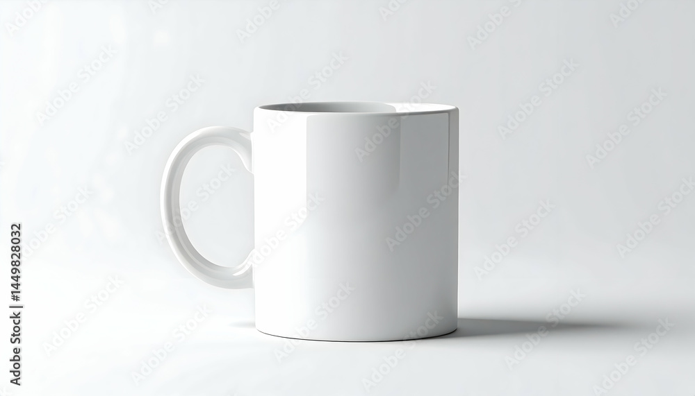 Fototapeta premium Blank White Mug On White Background