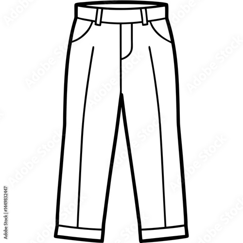Minimal Culottes Vector on White
