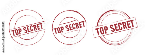 Top Secret Red Circle Stamp