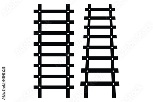 railroad and  railway icon on white background.