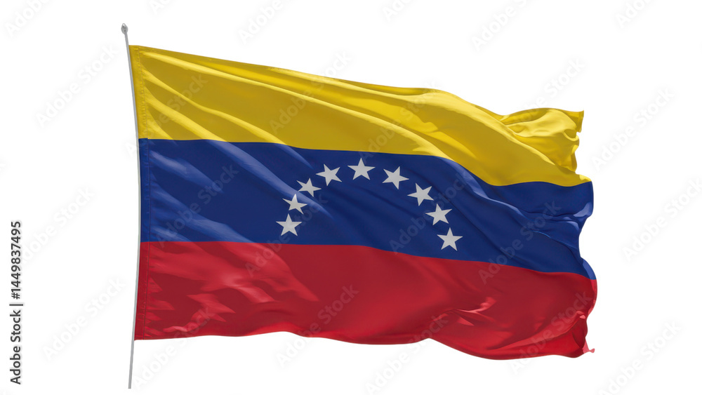 Obraz premium venezuela flag waving isolated on transparent png