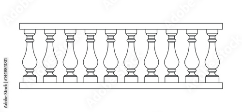 Balusters Fencing Line Art Minimalist Design