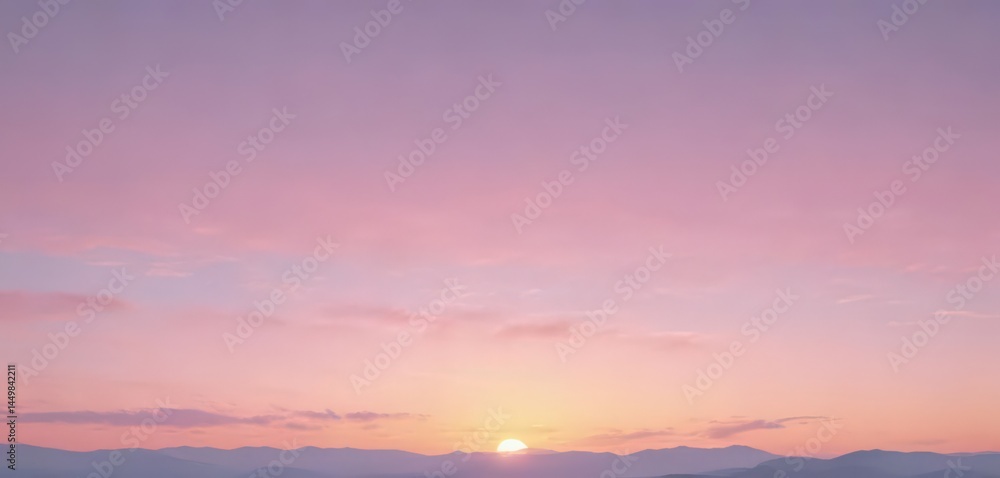 Obraz premium Soft pastel pink, blue, and yellow gradient Fuzzy sunset effect , illustration, spring