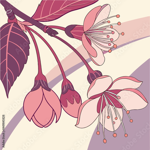 flower, abstract, illustration, botany, decoration, design, nature, pattern, vector, background, bubble, chat, comic, delicate, elegance, figure, form, geometry, graphic, image, label, message, minima