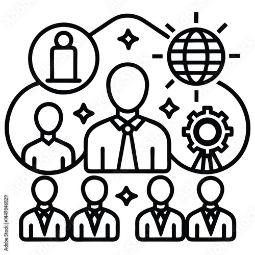 Office and Business Editable Icons set. Vector illustration in modern thin line style of business related icons: teamwork, documents, devices, and more. Pictograms and infographics for mobile apps.
