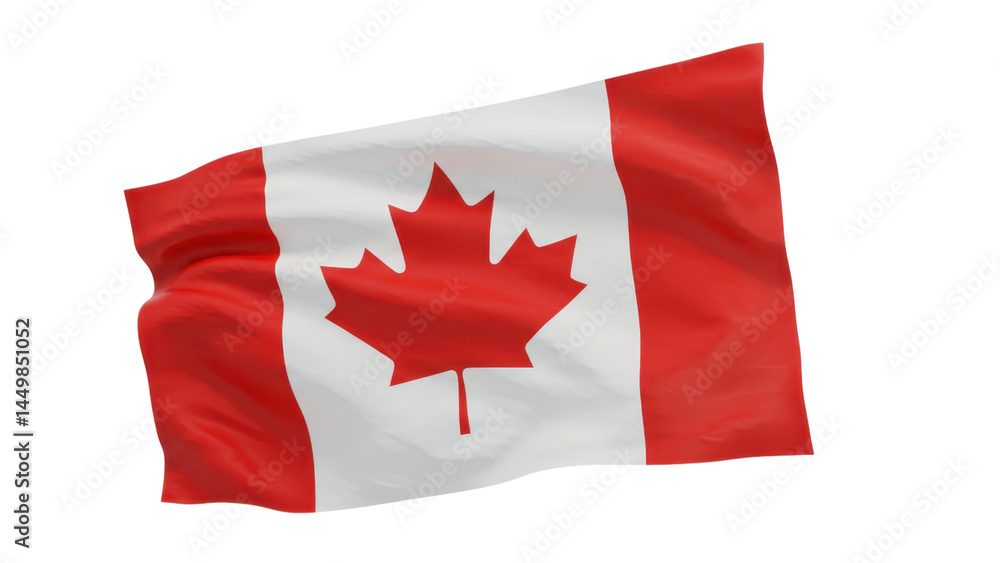 canada flag waving in wind isolated on transparent png canada flag waving in wind isolated on transparent png