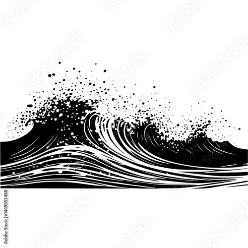 Sea waves vector illustration 