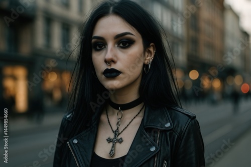Gothic urban style portrait