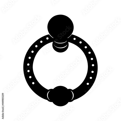 Teething ring silhouette vector art