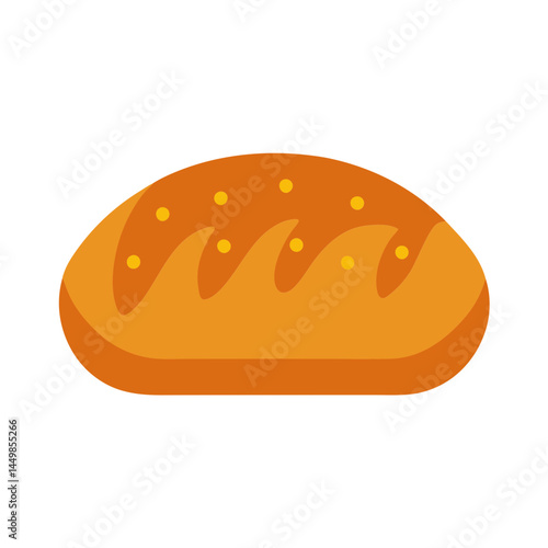 Teff bread vector illustration 