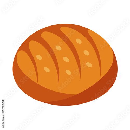 Teff bread vector illustration 