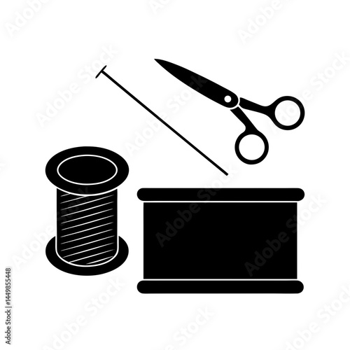 Threading kit silhouette illustration