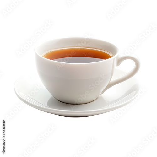 Wallpaper Mural A steaming cup of hot tea in a white porcelain teacup and saucer.  Torontodigital.ca