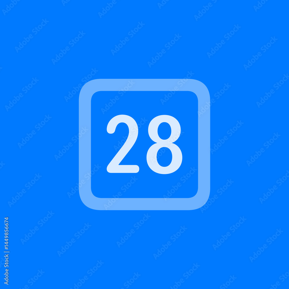 Number 28 Square Icon Number 28 Square Icon
