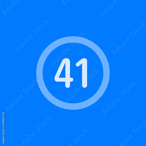Number 41 Circle Icon