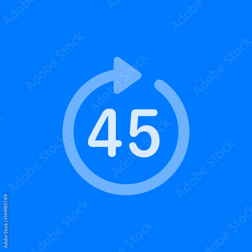 Arrow 45 Clockwise Triangle Head Icon