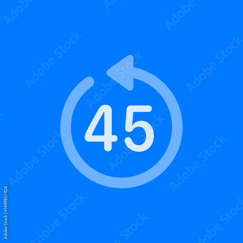 Arrow 45 Counter-Clockwise Triangle Head Icon