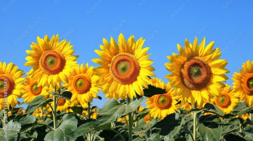 sunflowers field bright sunny day sunflowers field bright sunny day
