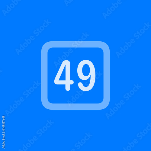 Number 49 Square Icon
