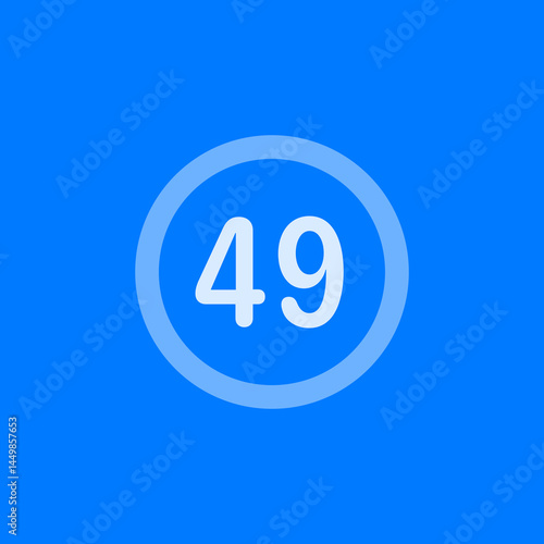Number 49 Circle Icon