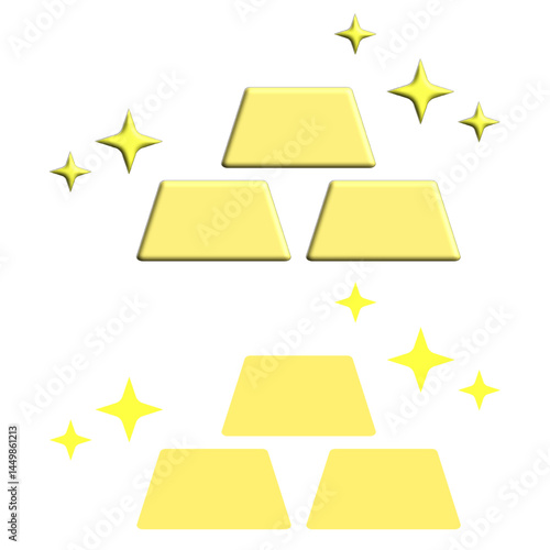 gold bar icon, simple flat style, illustration, logo sign symbol pictogram template, for ui or ux isolated on white for mobile app, editable