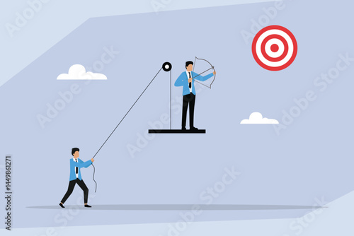 Flat Vector Assisted Aiming for Business Target