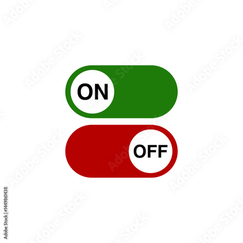 switch button on off icon, simple flat style, illustration, logo sign symbol pictogram template, for ui or ux isolated on white for mobile app, editable