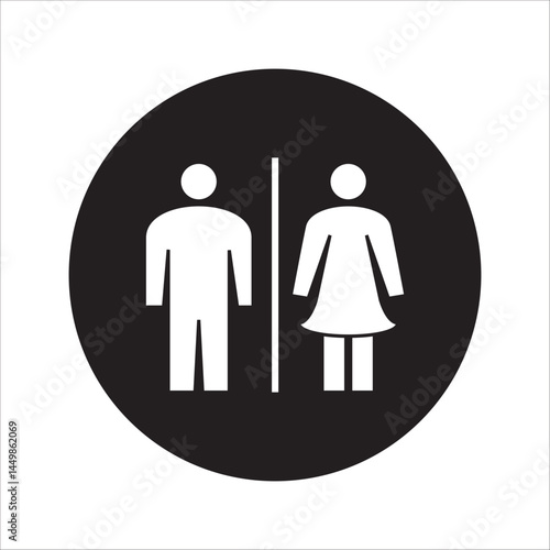 Girls and boys restroom sign. men and women restroom icon. toilet icon sign symbol. vector illustration.