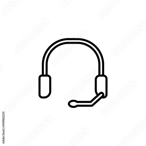 earphone icon, simple flat style, illustration, logo sign symbol pictogram template, for ui or ux isolated on white for mobile app, editable