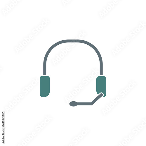 earphone icon, simple flat style, illustration, logo sign symbol pictogram template, for ui or ux isolated on white for mobile app, editable