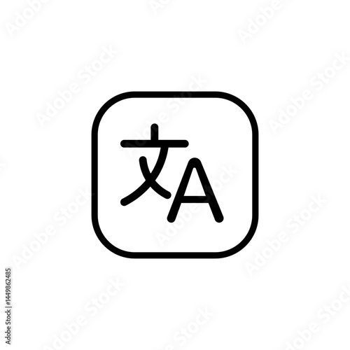 translation icon, simple flat style, illustration, logo sign symbol pictogram template, for ui or ux isolated on white for mobile app, editable