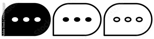 Comment icon speech bubble, simple flat style, illustration, logo sign symbol pictogram template, for ui or ux isolated on white for mobile app, editable