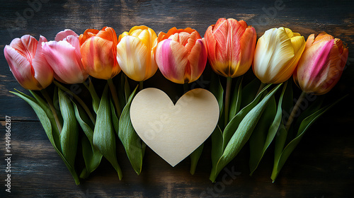 soft tone tulips paper