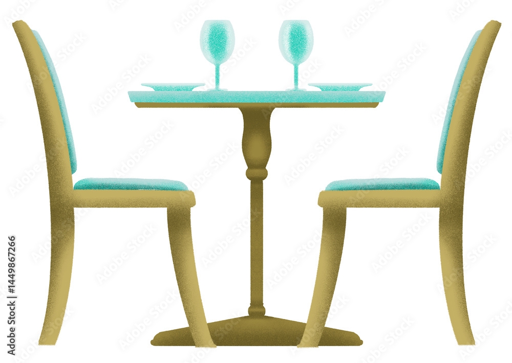 Fototapeta premium Dining Table and Chairs