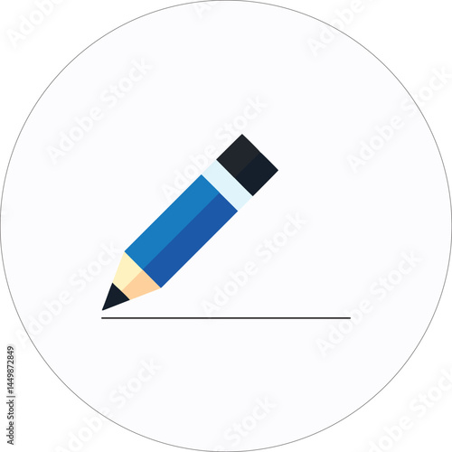Colored Pencil Illustration Icon, can be used for icons, symbols and images